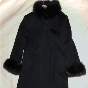 Jonathan Michael Coat size 10 long coat wool black